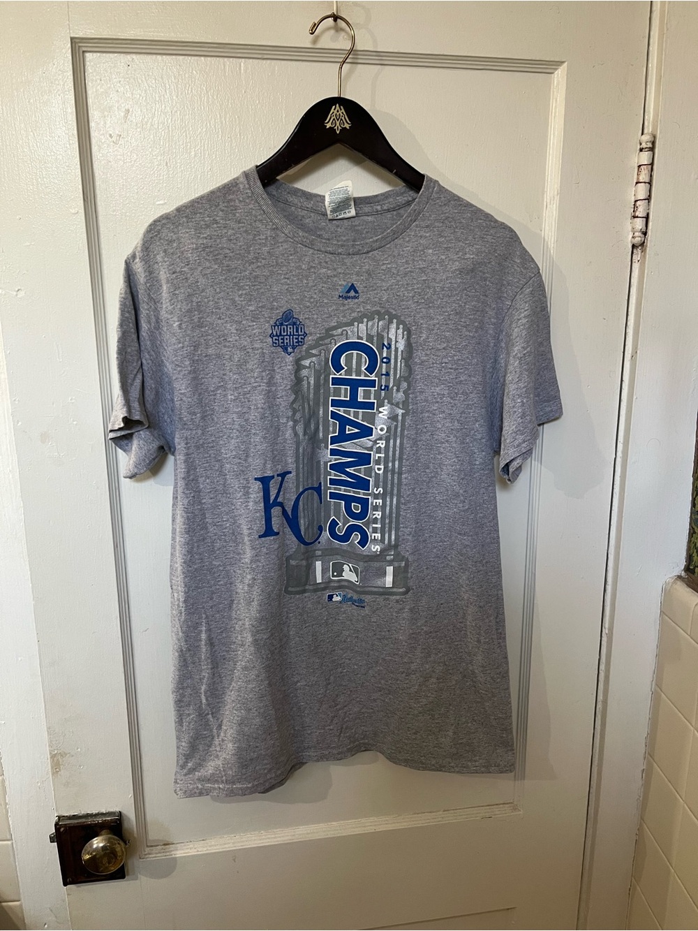 Kansas City Royals 2015 World Series Champions Shirt Delta Pro Weight Men Large